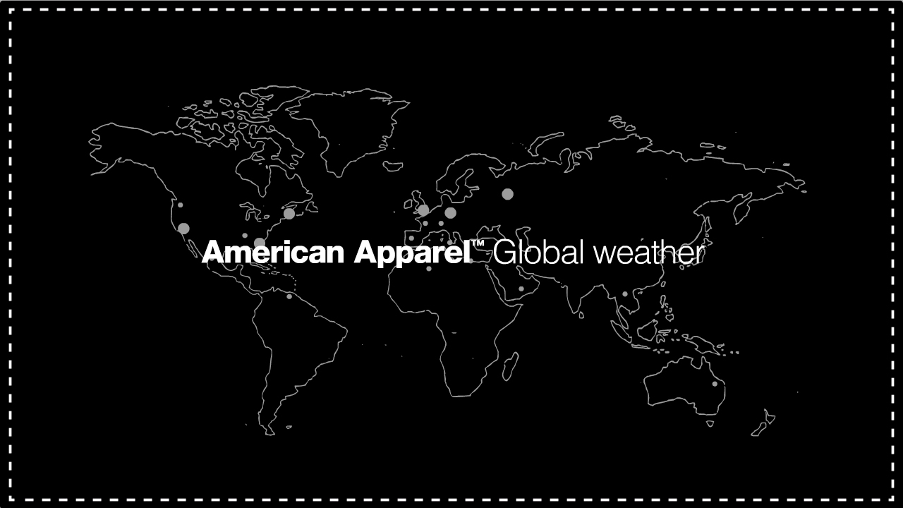 American Apparel Weather App Screen 7